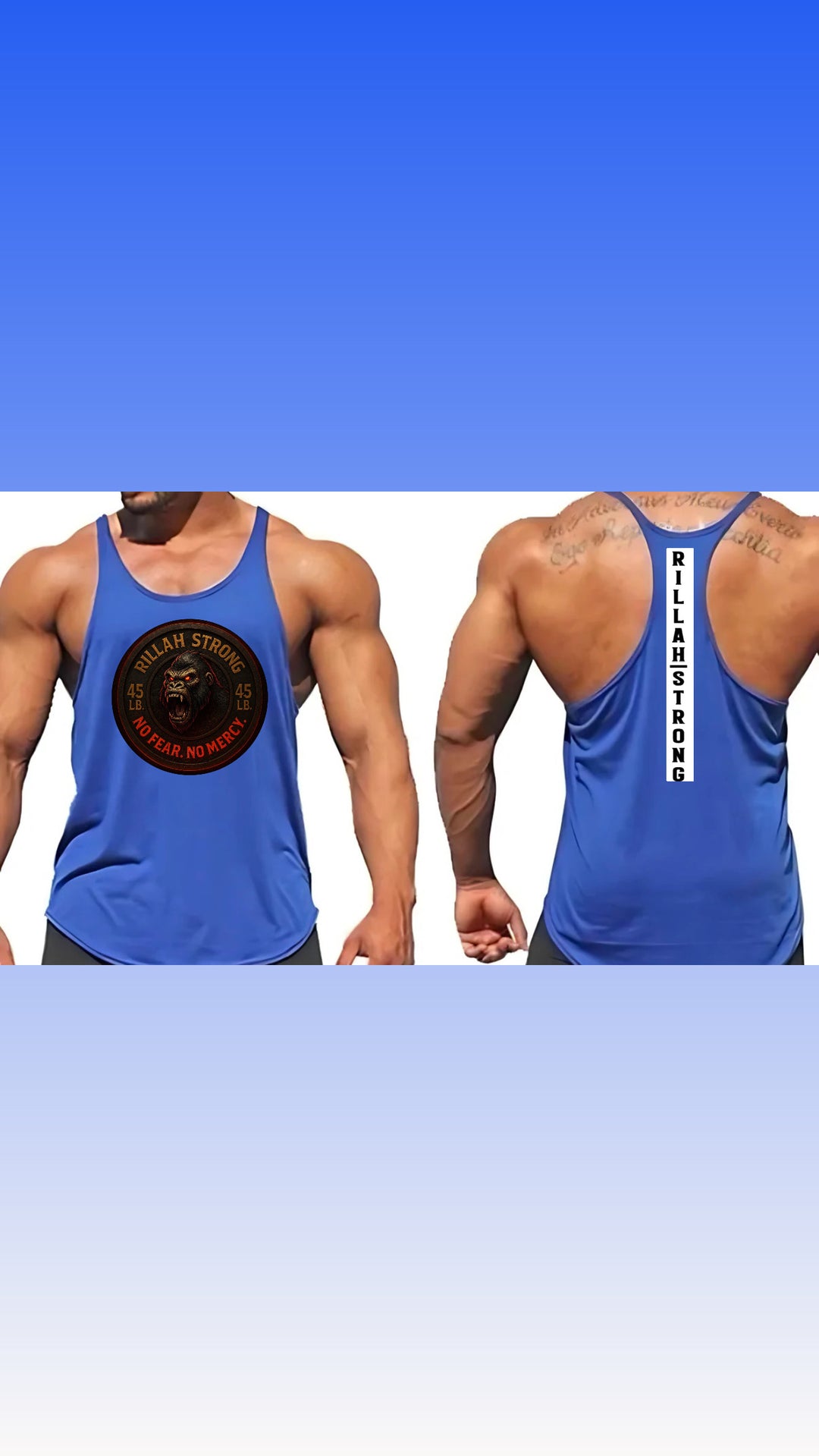 Y Back Tank Tops Side Gorilla