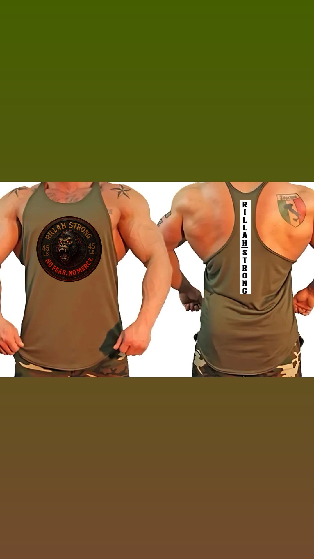 Y Back Tank Tops Side Gorilla