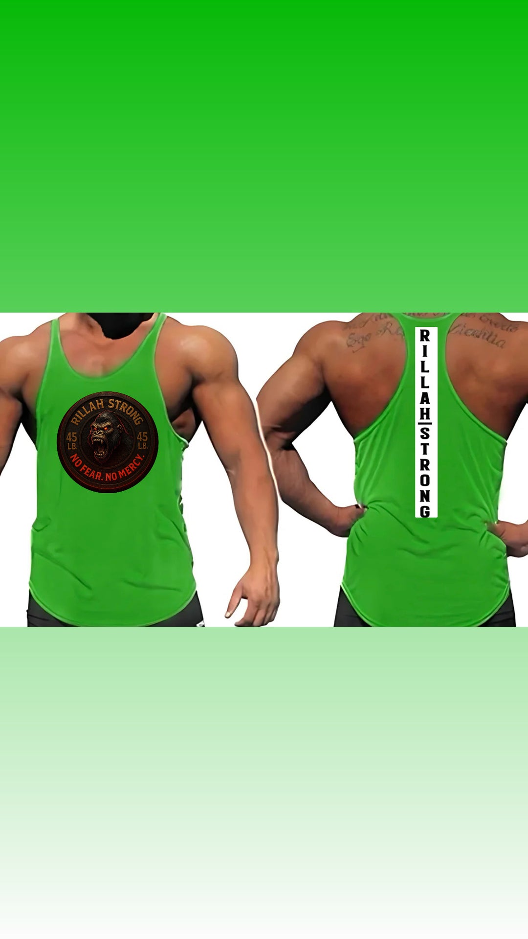 Y Back Tank Tops Side Gorilla