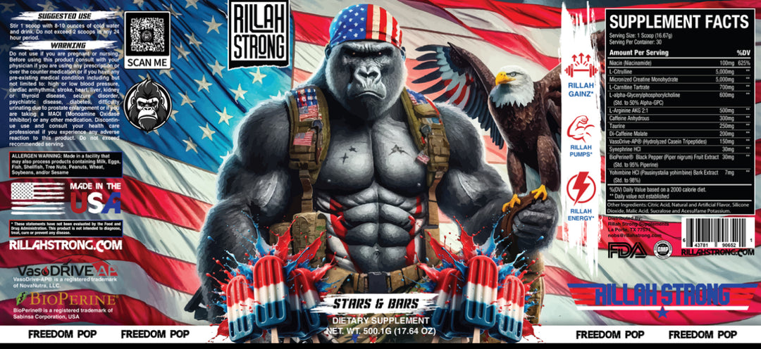 Stars & Bars Hi-Stim Pre Workout - Freedom Pop