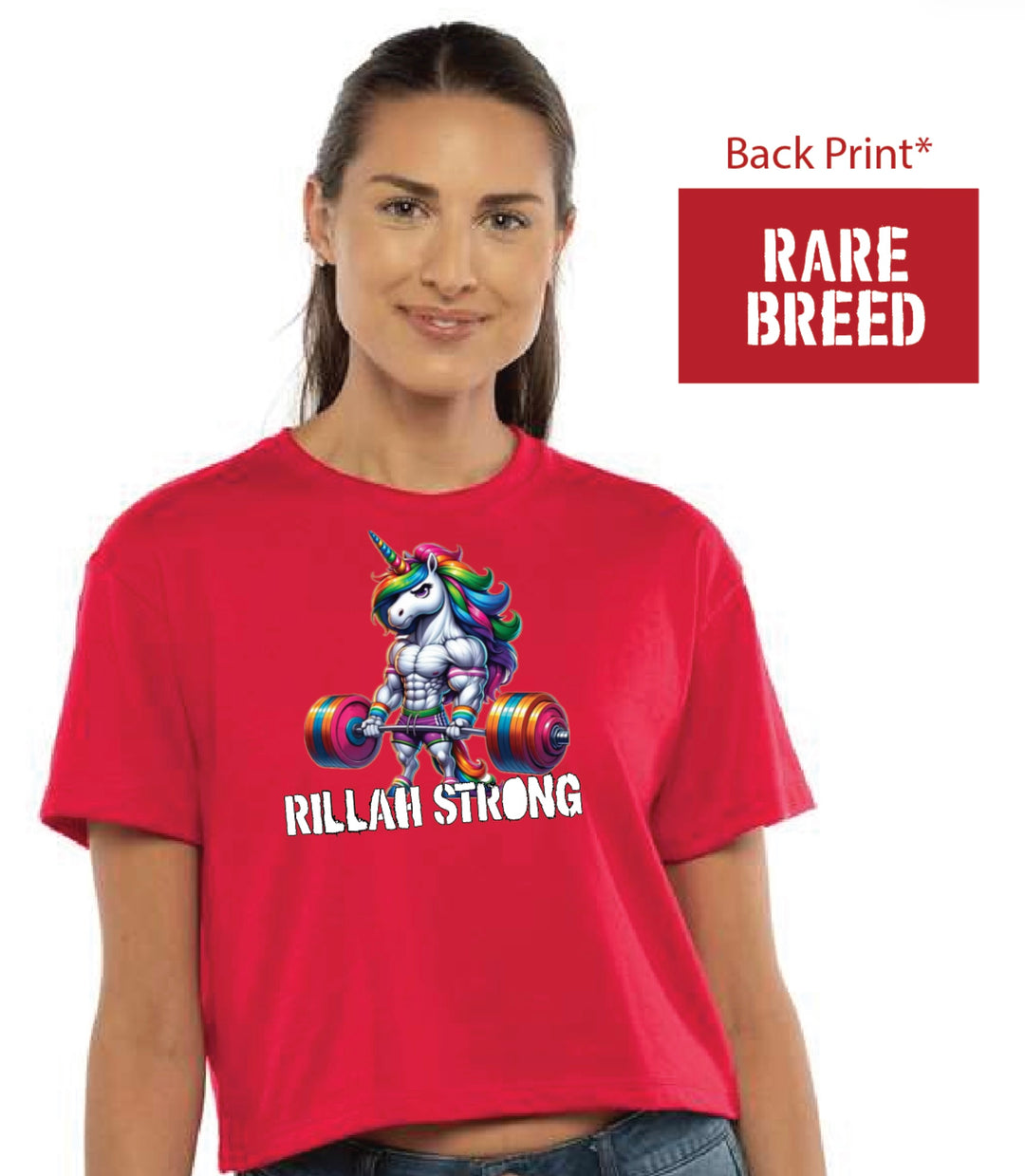 Rare Breed Unicorn Crop-Red