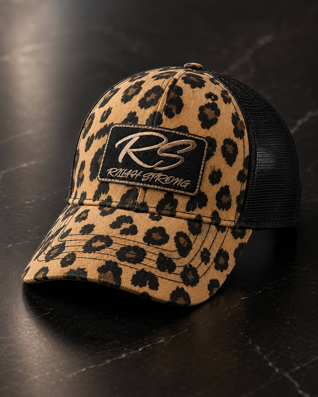 Ladies Leopard Ponytail Hat