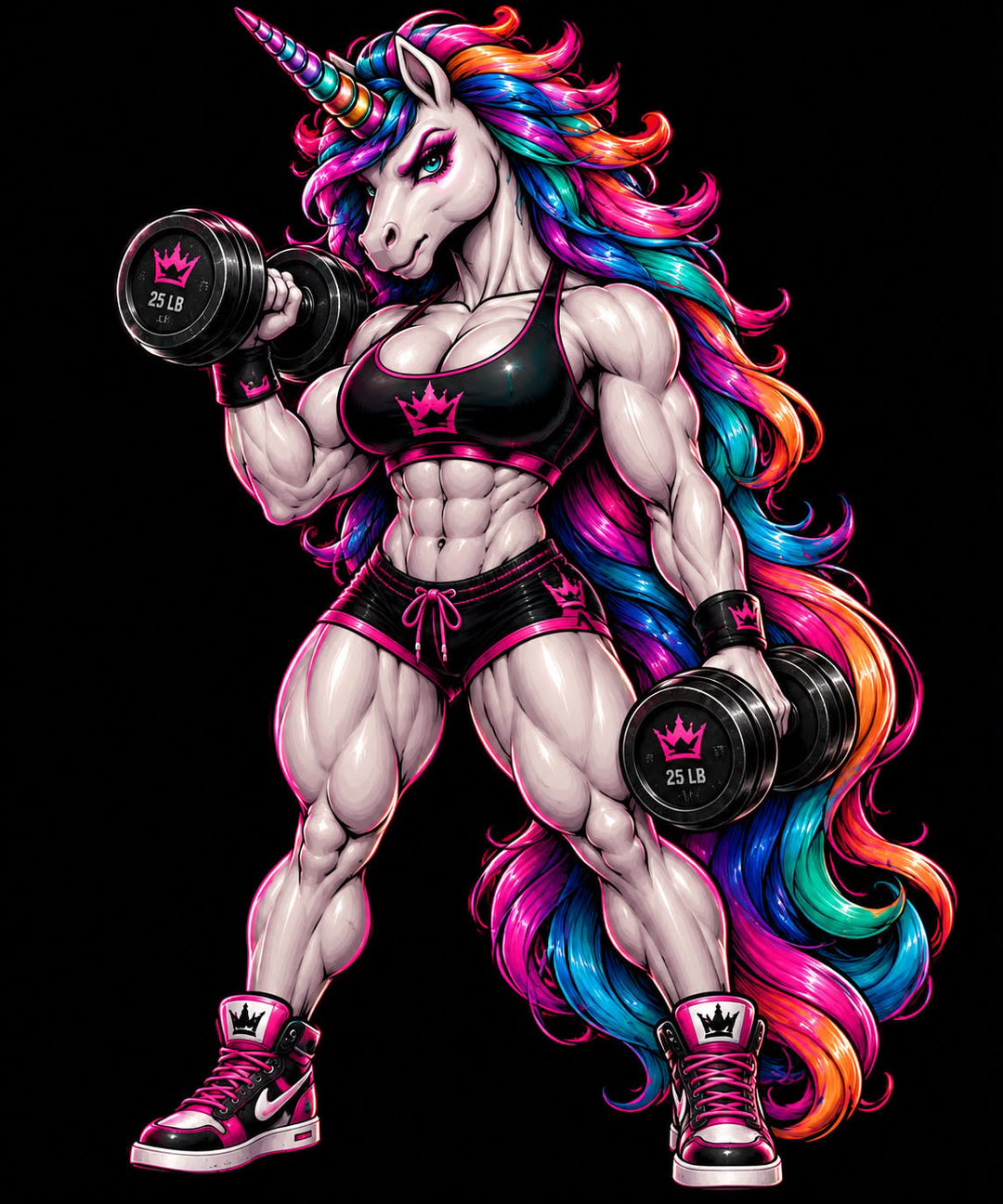 Unicorn with Dumbell