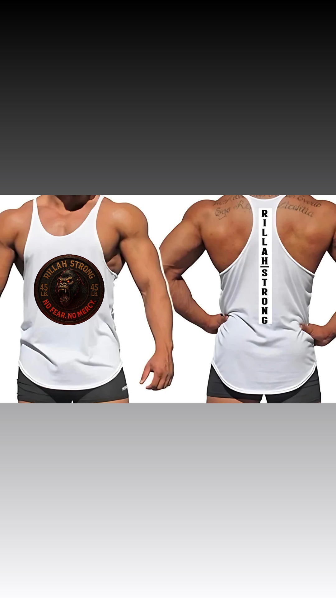 Y Back Tank Tops Side Gorilla