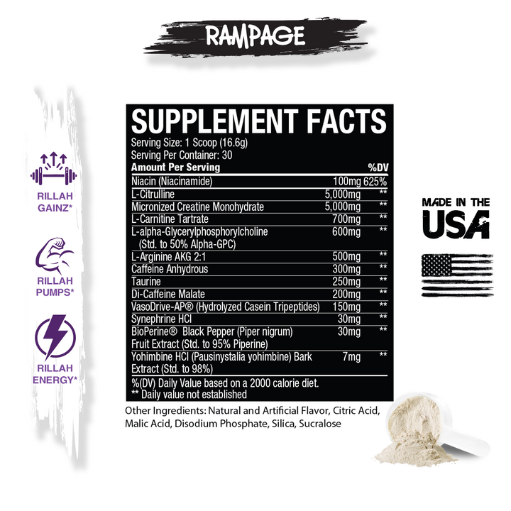 Rampage Hi-Stim Pre Workout - Dat Purp